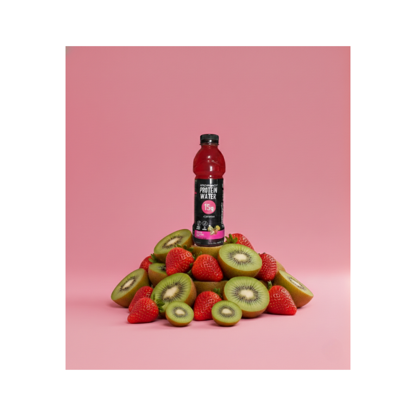 Hydrashot Protein Water 15g Sabor Fresa Kiwi