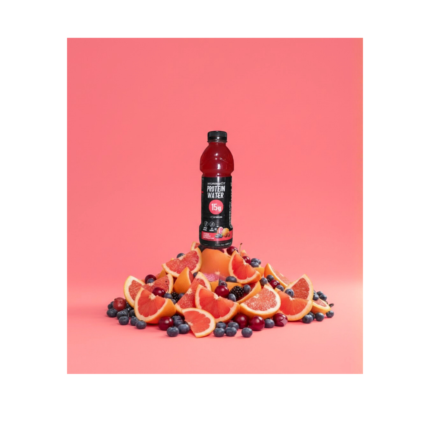 Hydrashot Protein Water 15g Sabor Ponche de Frutas